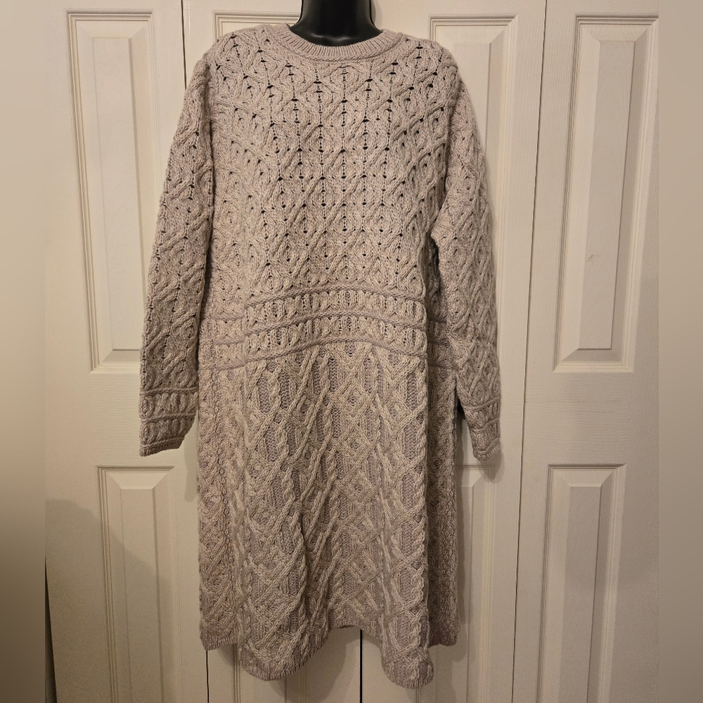 Aran Crafts Cream Cable Knit Dress